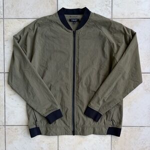 Proof Jacket Mens Large Green Full Zip Nylon Duffel Bomber Technical Huckberry